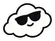 A small cloud in sunglasses