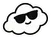 A small cloud in sunglasses