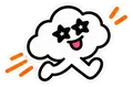 A small cloud running