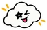 A small cloud winking