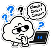 The cloud at a laptop, wondering: Claude? Codex? Cursor?