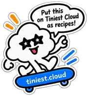 The cloud on a skateboard, saying: Put this on Tiniest Cloud as recipes!