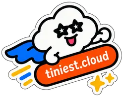 The cloud flying off on its own, trailing sparkles. It says: Tiniest Cloud